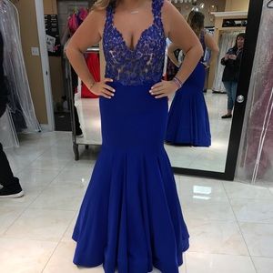Sherri Hill Royal Blue Long Prom Dress